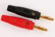 Banane plug gold 4mm red & 