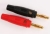 Banane plug gold 4mm red &  